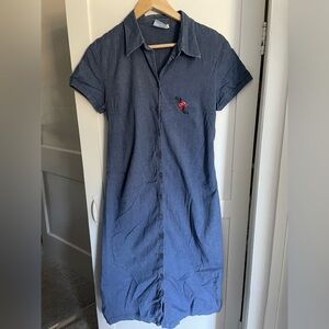 Vintage Secret Treasures denim button up dress size S/M